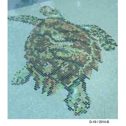 Żółw (D19) obraz z mozaiki 198x180cm