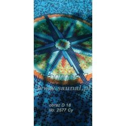 Gwiazda w kole D18 obraz z mozaiki 202x206cm