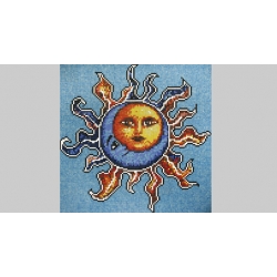 Słońce twarz(D42) obraz z mozaiki 292x292cm