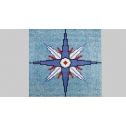 Gwiazda D6 obraz z mozaiki 206x206cm