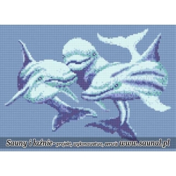 S1 Delfiny-obraz z mozaiki 380x272,5cm